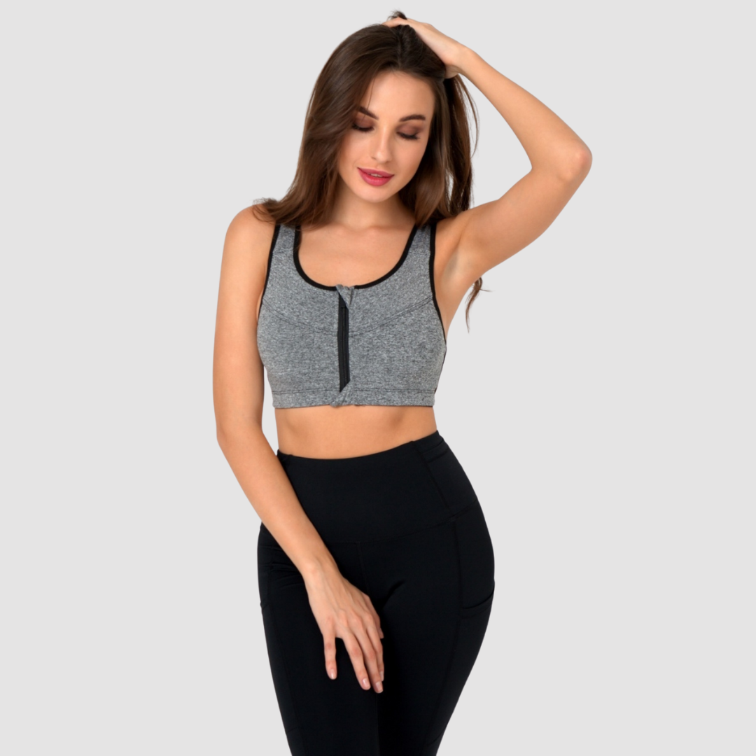 BRASSIÈRE SPORT ZIP DEVANT
